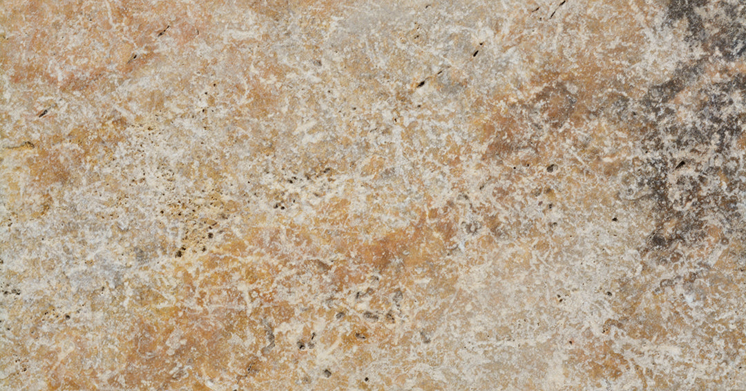 Scabos Travertine Tumbled Exterior Pool Coping 6X12" 2"