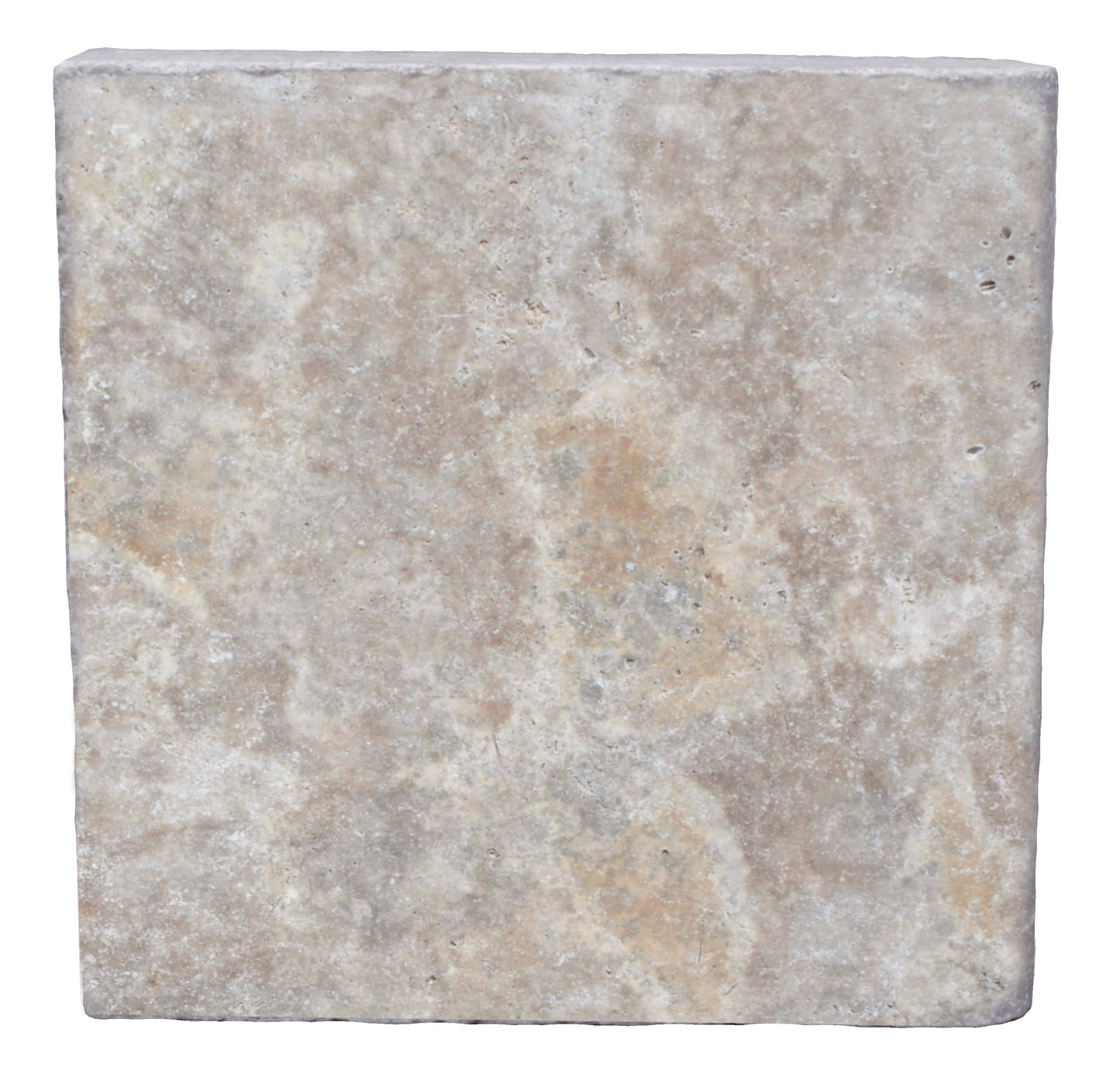 Silver Travertine Tumbled Exterior Pool Coping 12X12" 1 1/4"