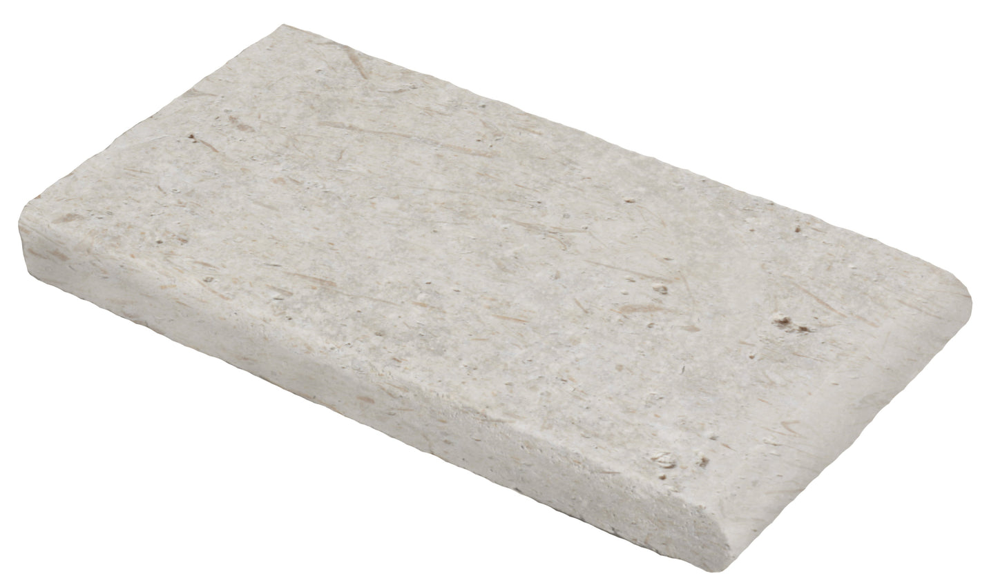 Symra (Shell Beach) Limestone Tumbled  Exterior Coping 6x12"