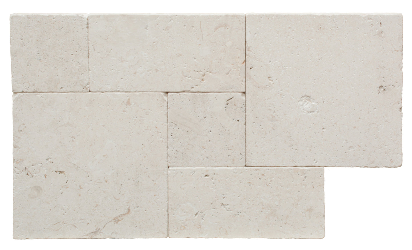 Symra (Shell Beach) Tumbled Exterior Pool Paver Roman Pattern 1.25"