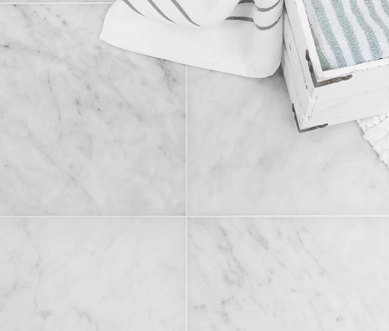 Azulejo blanco italiano Carrara para pared y suelo, 30 x 30 cm
