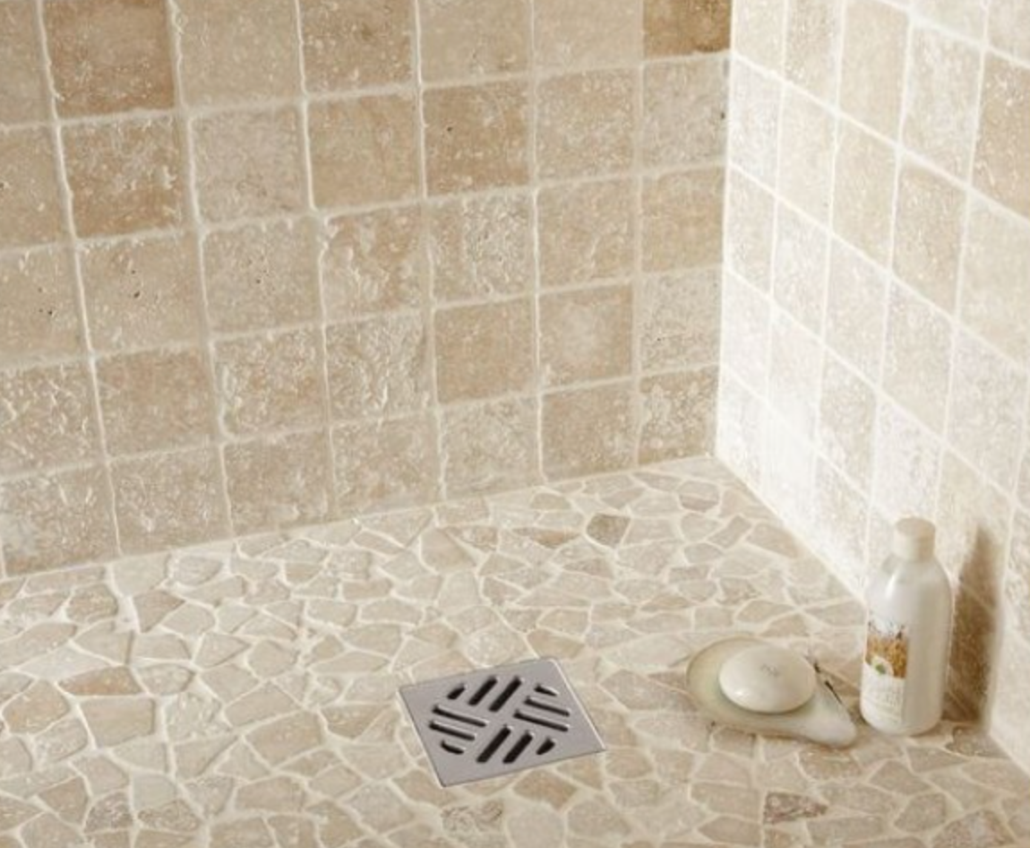 Ivory Travertine Tumbled Wall and Floor Standard Tile 4x4"