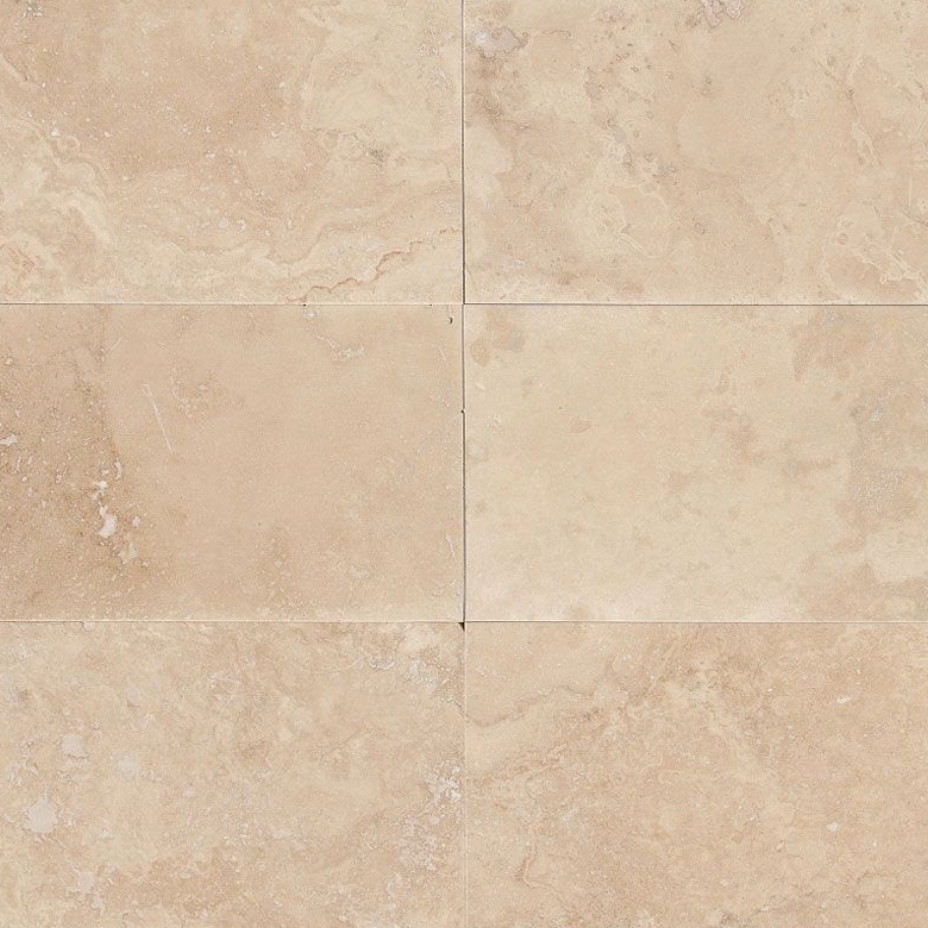 Ivory Travertine Filled & Honed Wall and Floor Tile 6x12"