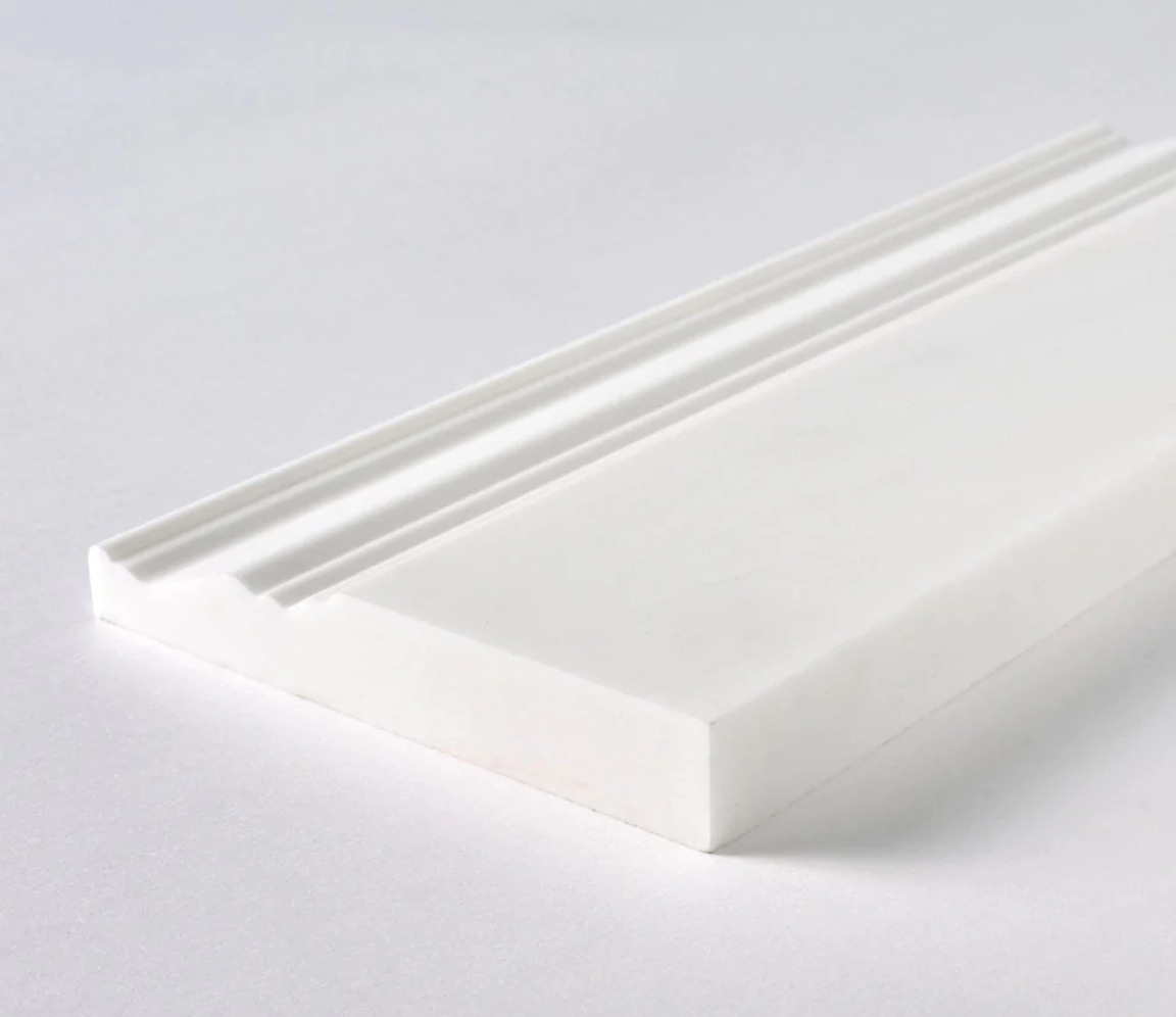 Bianco Dolomite Baseboard Wall Trim Tile  4 3/4"x12"