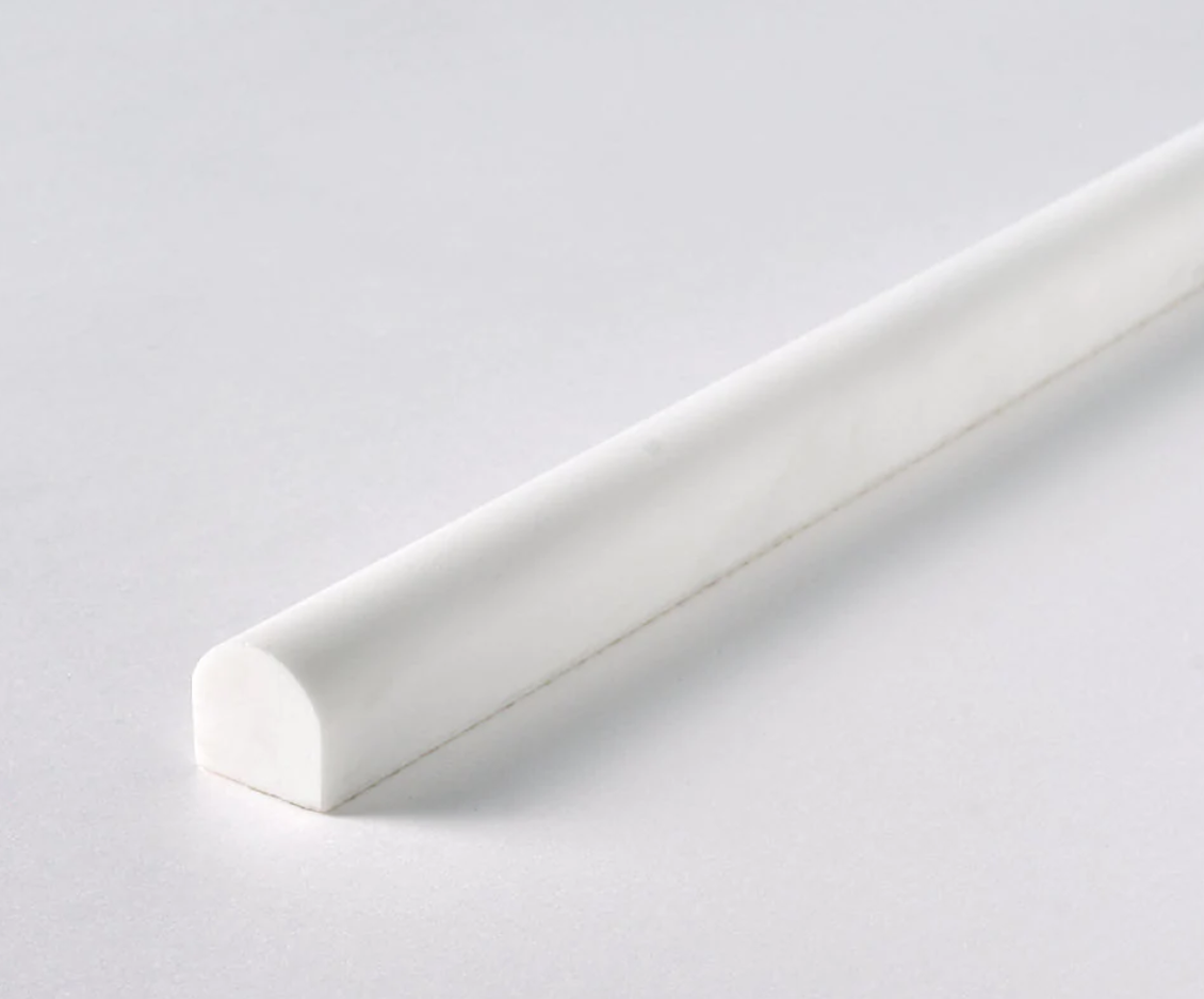 Bianco Dolomite Pencil Liner Wall Trim Tile  3/4"x12"