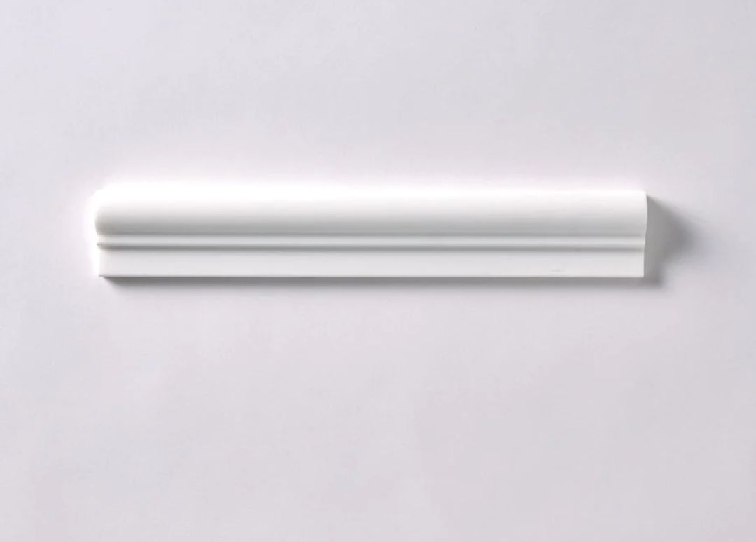 Bianco Dolomite Single Chair Rail Trim Tile  2"x12"