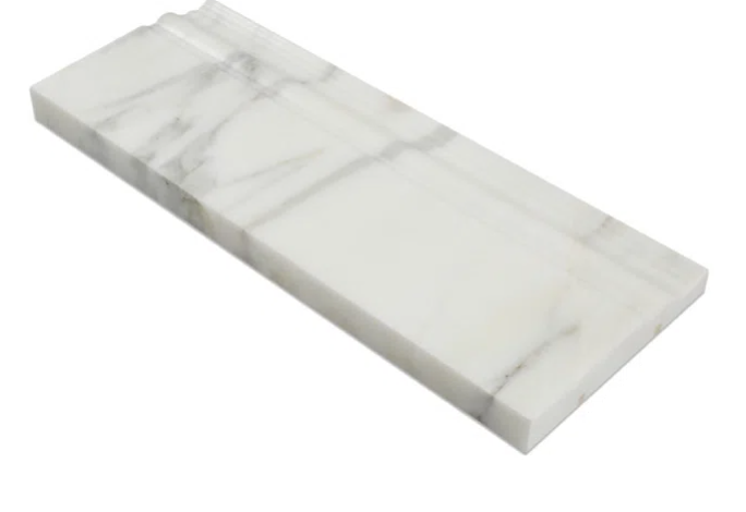 Calacatta Oliva Marble Molding 4 3/4" X 12" Baseboard Trim