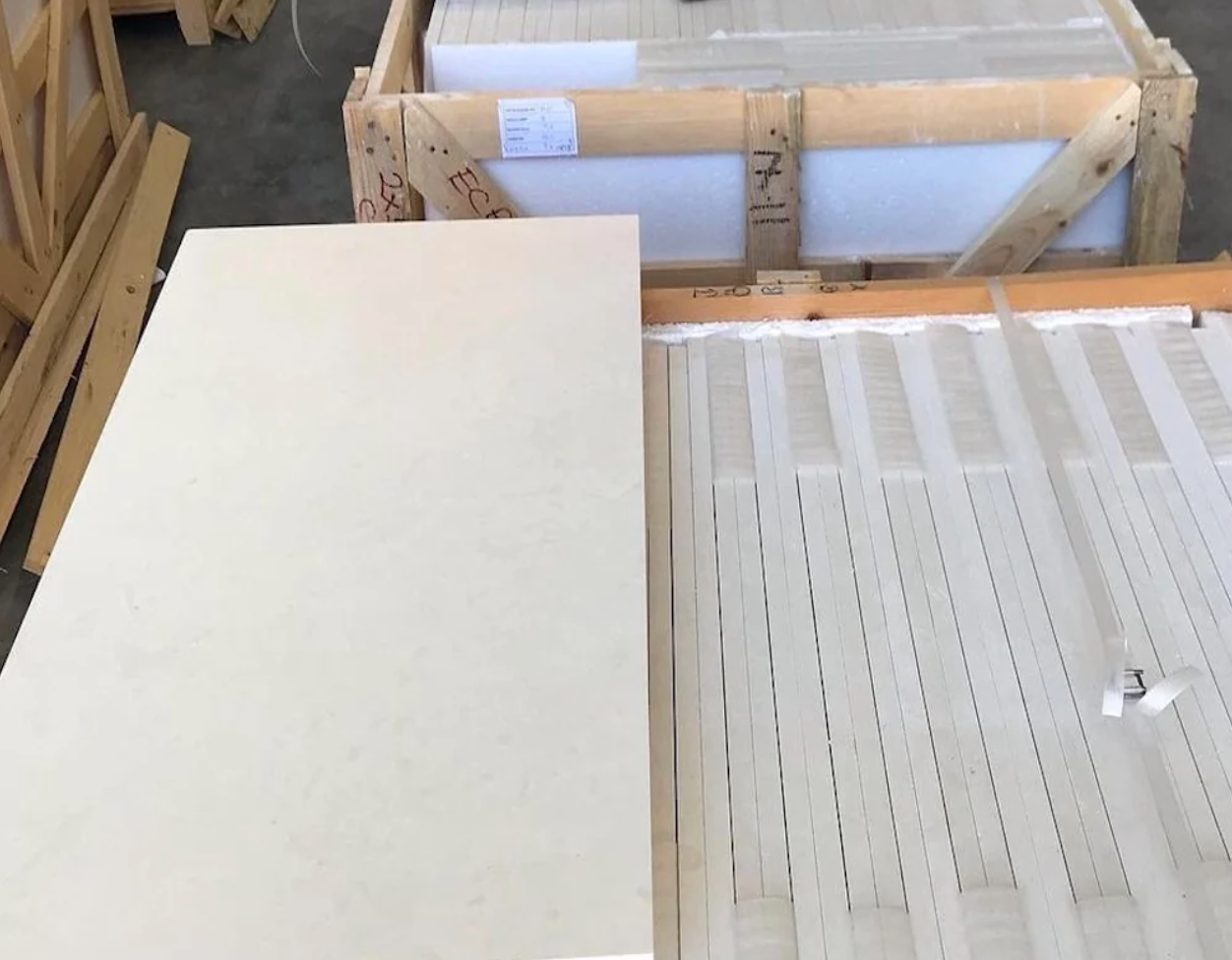 Lymra (Capri) Limestone Tile 12" X 24" 5/8 Corduroy Tile