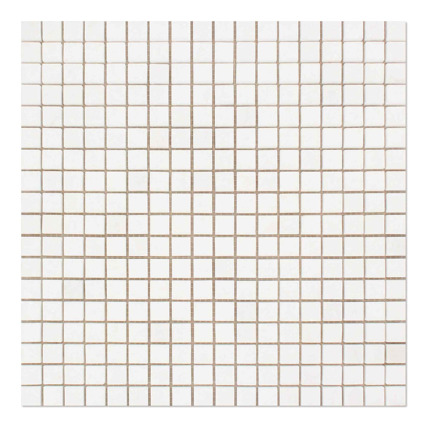 Thassos White Square Mosaic Tile 5/8 x 5/8"