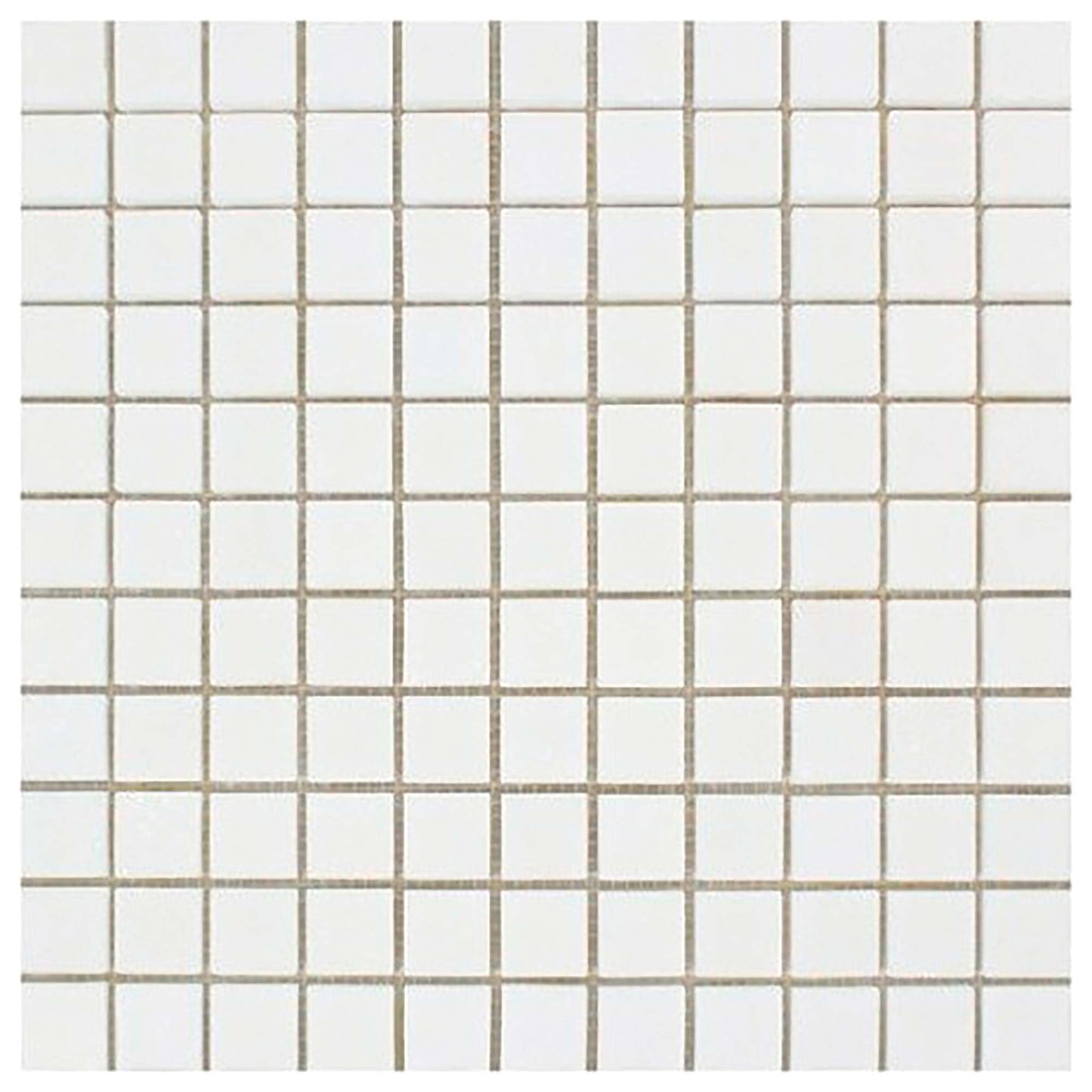 Thassos White Square Mosaic Tile 1x1"