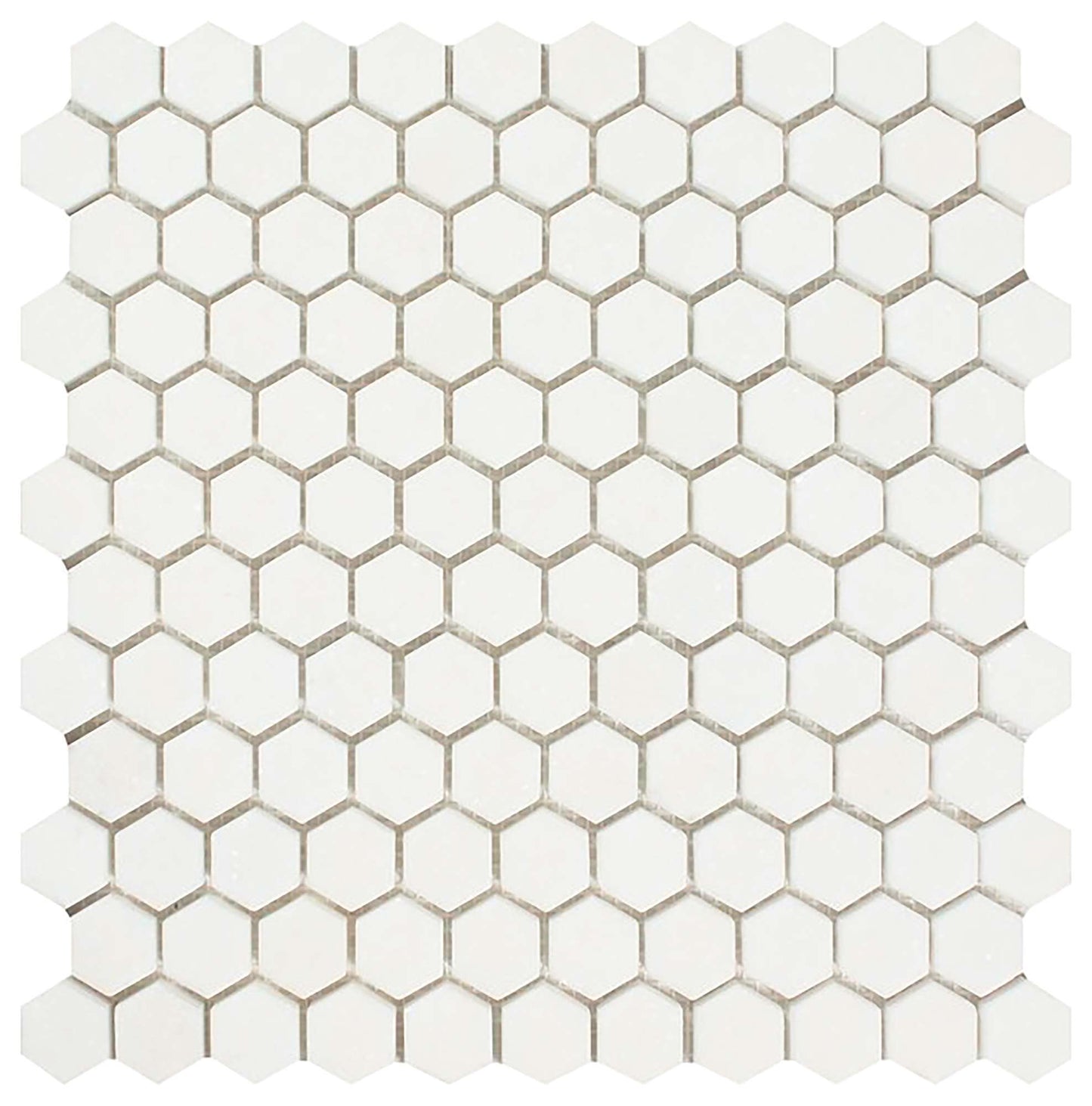 Thassos White Hexagon Mosaic Tile 1x1"
