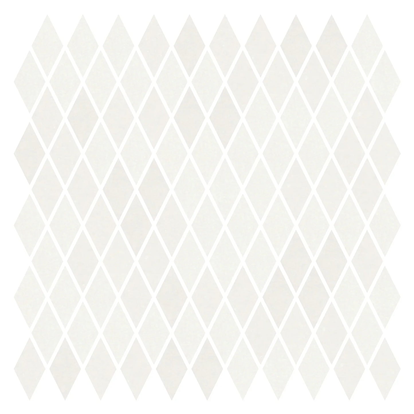 Thassos White 1" X 2" Diamond / Rhomboid Mosaic Polished