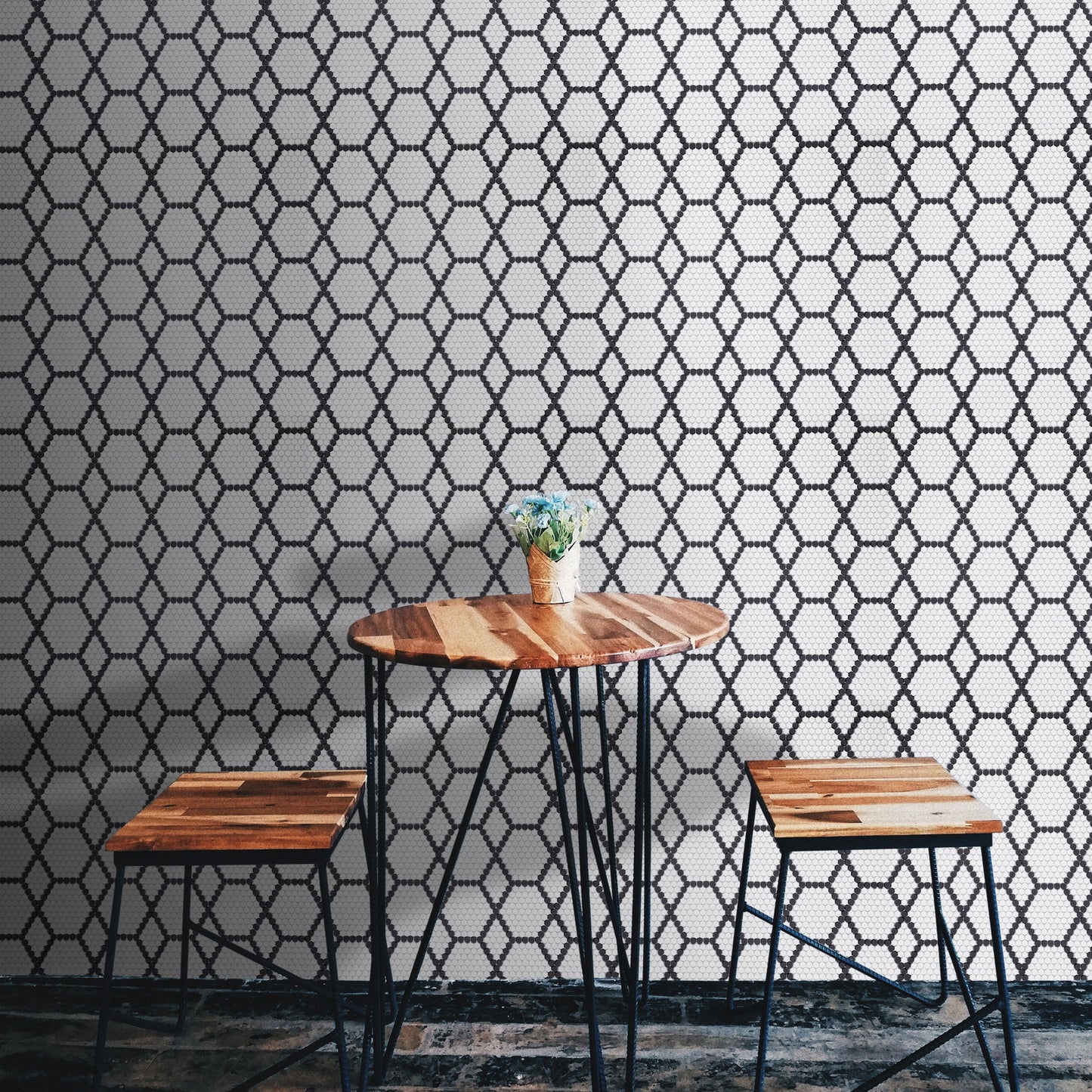 Tulle Geometro Backsplash Wall and Floor Mosaic Tile