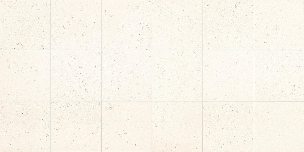 Euro Cream Limestone Tile 18" X 18" 1/2 Honed Tile