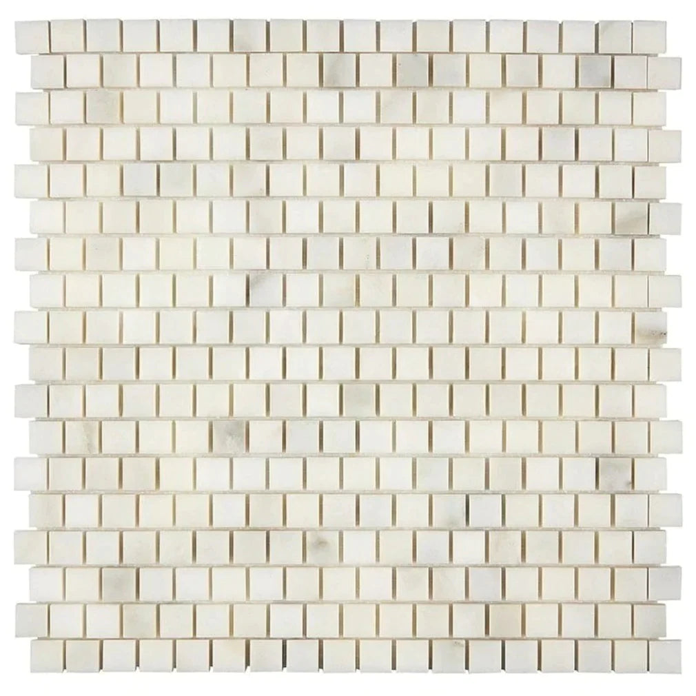Calacatta Oliva Marble Mosaic 5/8" X 5/8" (Staggered) 3/8 Mosaic