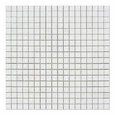 Thassos White Marble 1" X 1" 3/8 Mosaic Tile