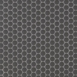 Italian Black Penny Round Matte Honed Backsplash Porcelain Mosaic Tile