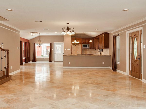Ivory Travertine Filled & Polished Wall and Floor Tile 12x24"