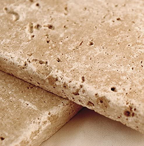 Azulejo de travertino nogal envejecido para pared y suelo de 3 x 6 pulgadas