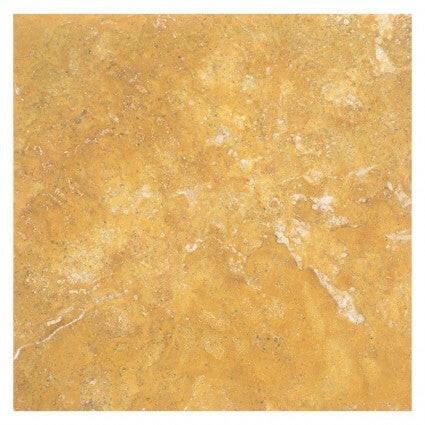 Gold Travertine Wall and Floor Tile 12x12"