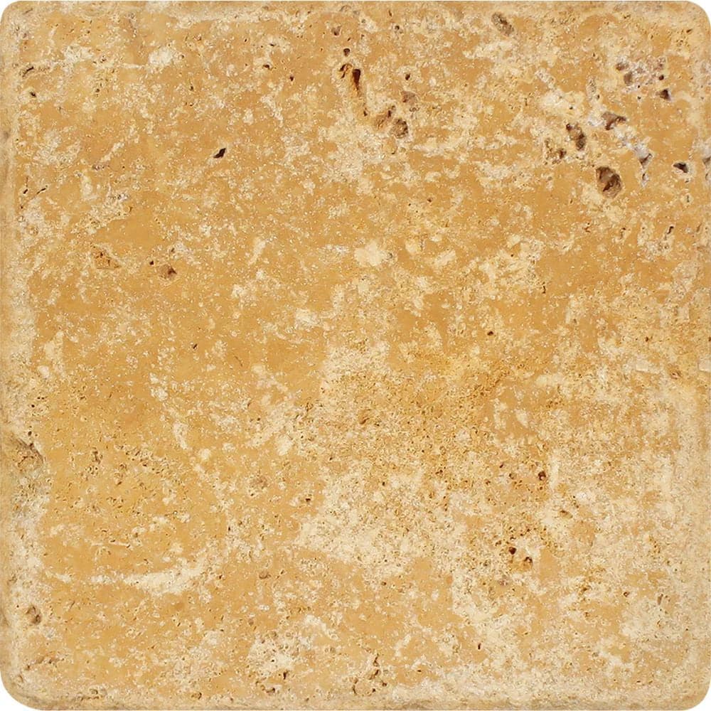 Gold Travertine Wall and Floor Tile 12x12"