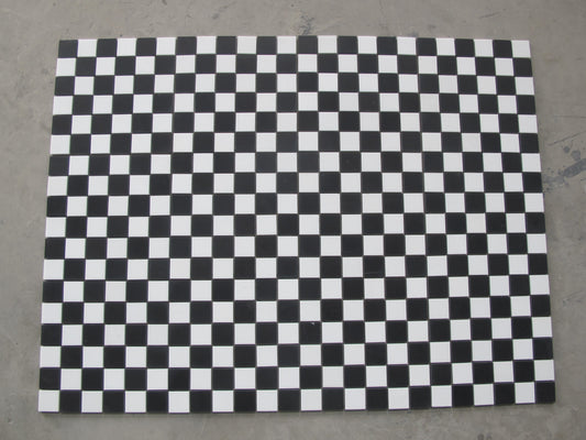 Thassos + Nero Marquina 2x2 Square Checkers Mosaic