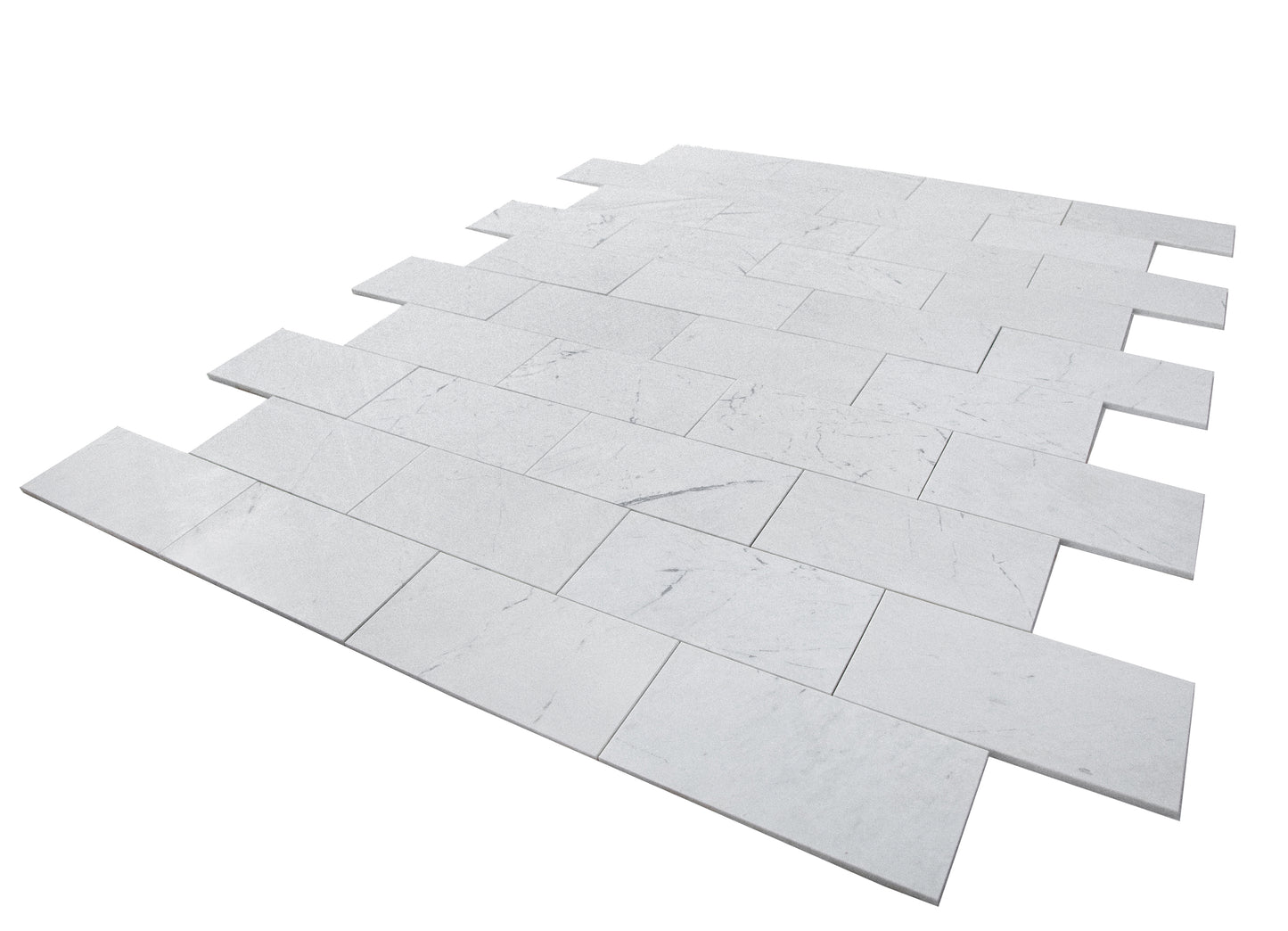 Valentino White Marble Tile Honed 6" x 12" 3/8" Tile