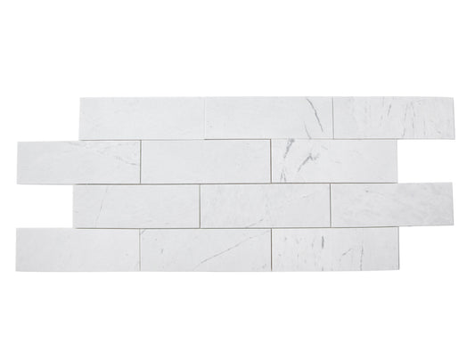 Valentino White Marble Tile Honed 4" x 12" 3/8" Tile