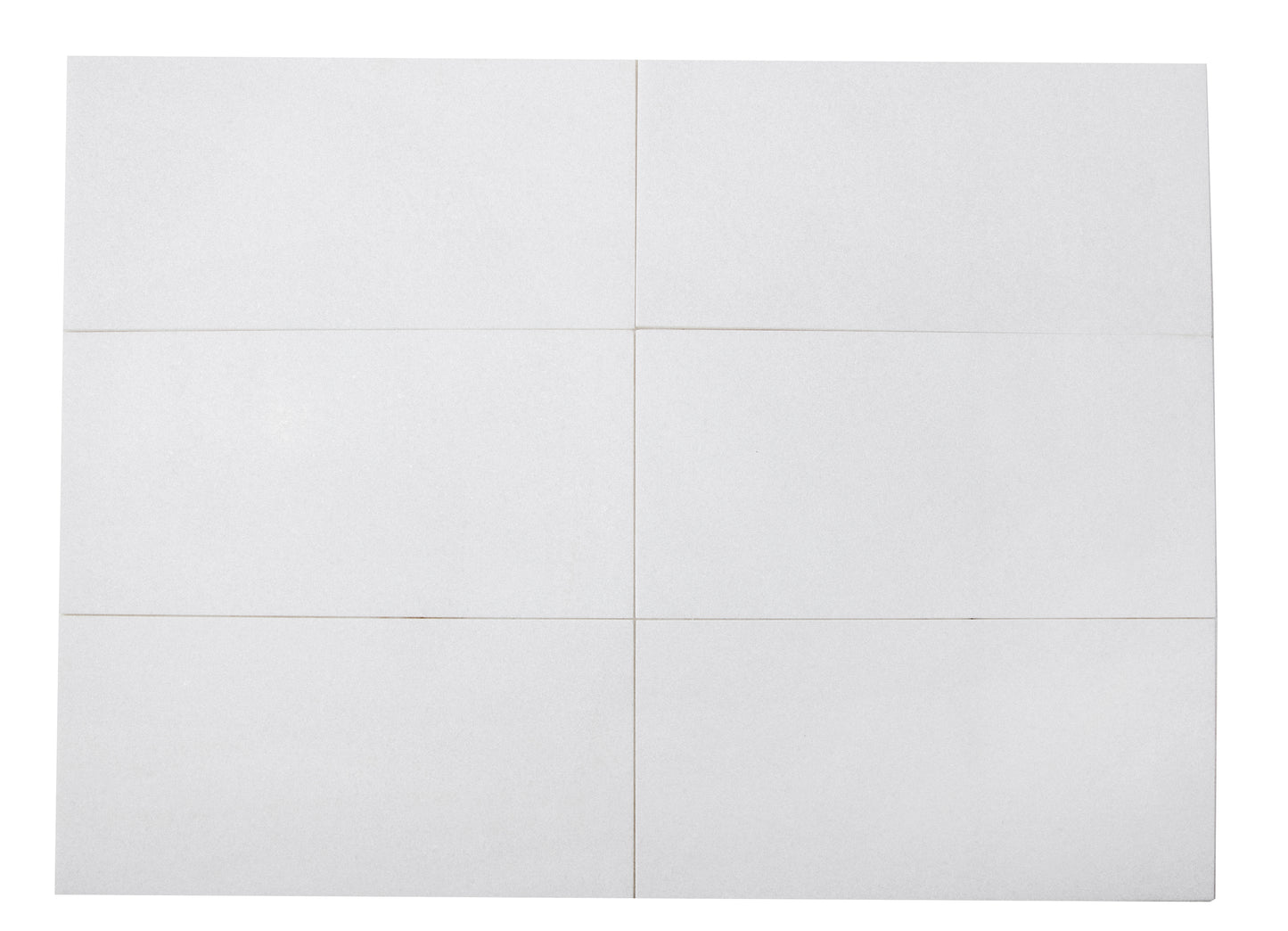 Crystal White Marble Tile Honed 12" x 24" 3/8" Tile