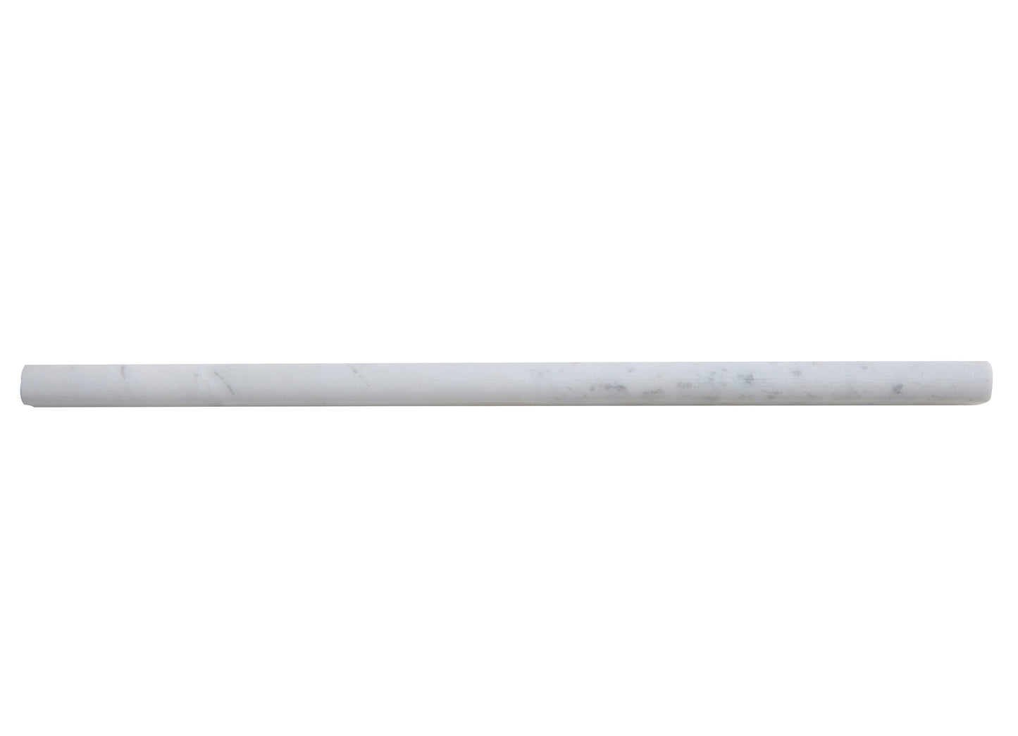 Valentino White Marble Molding Honed 1/2" x 12" Pencil Liner