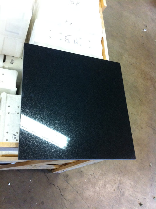 Absolute Black Granite Polished 12 X 12 3/8 Tile (micro-beveled)