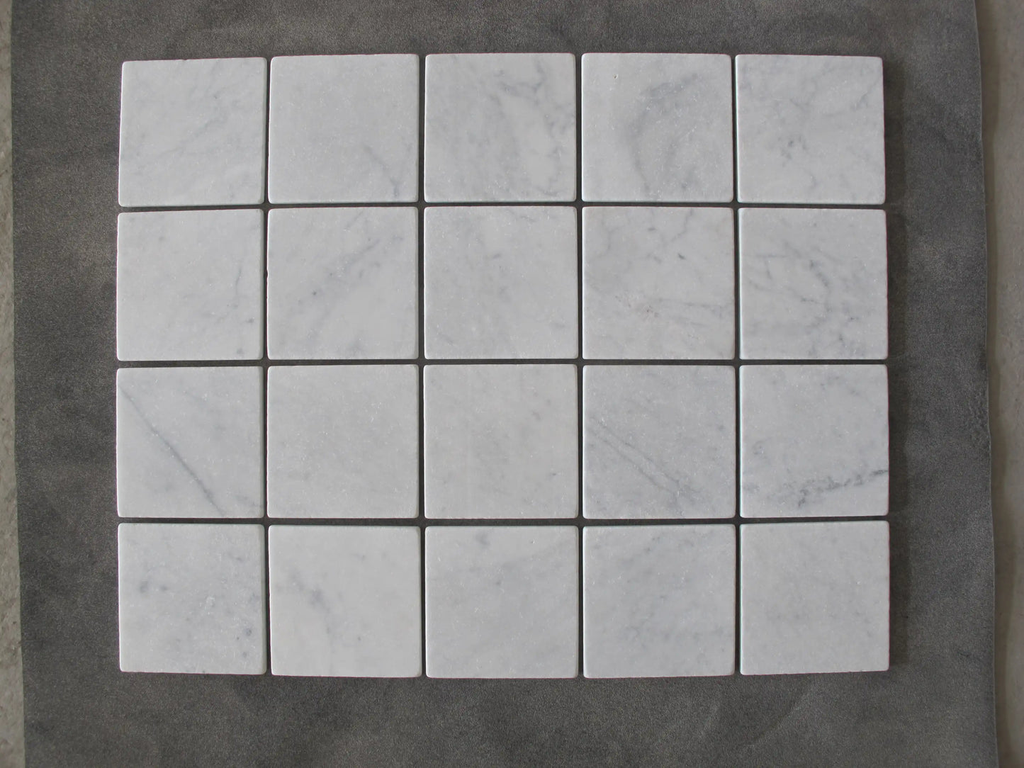 Carrara Italian White Tumbled Wall and Floor Tile 6x6"