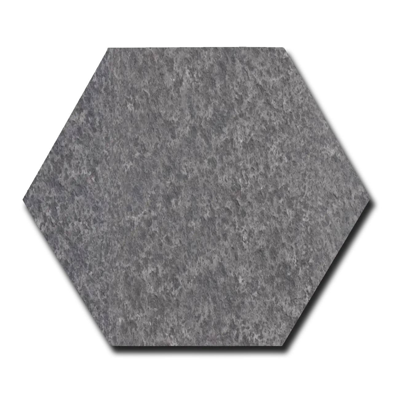 Black Basalt Basalt Mosaic Flamed 10" x 10" 3/8" Hexagon