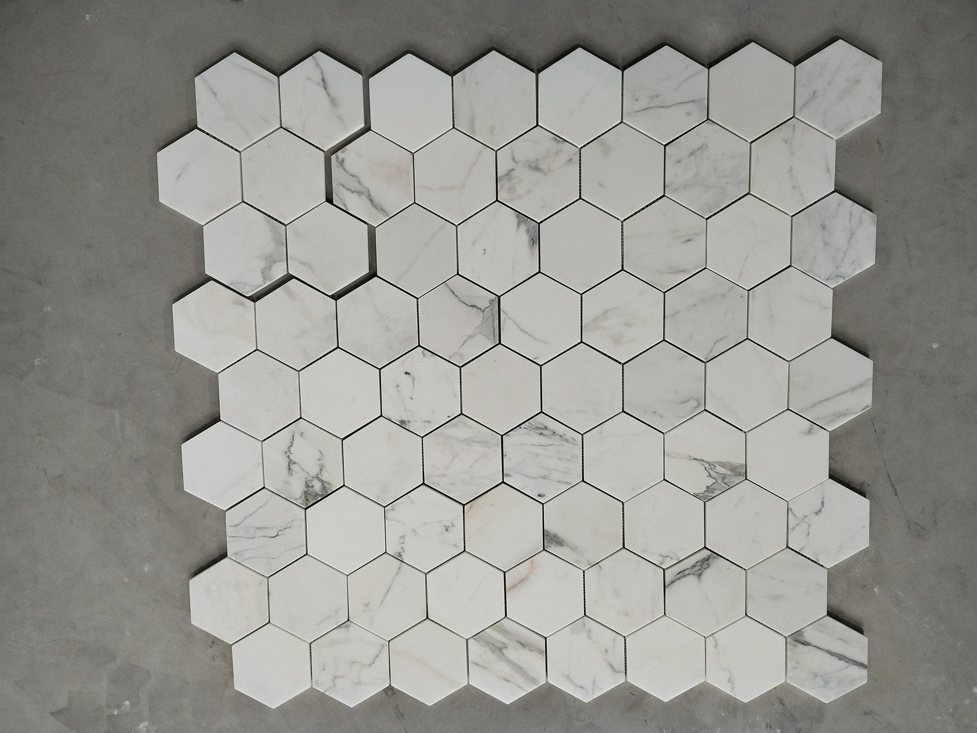 Calacatta Gold Hexagon Mosaic Backsplash Wall Tile  5"