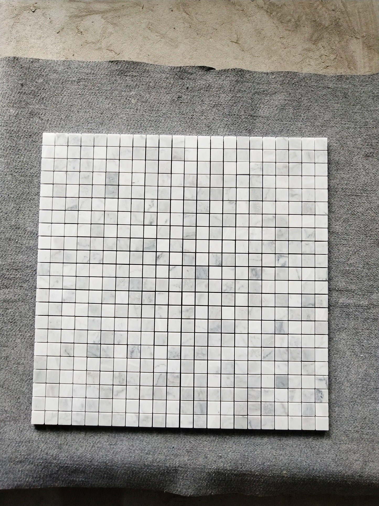 Carrara Italian Square Mosaic Backsplash Wall Tile  1"