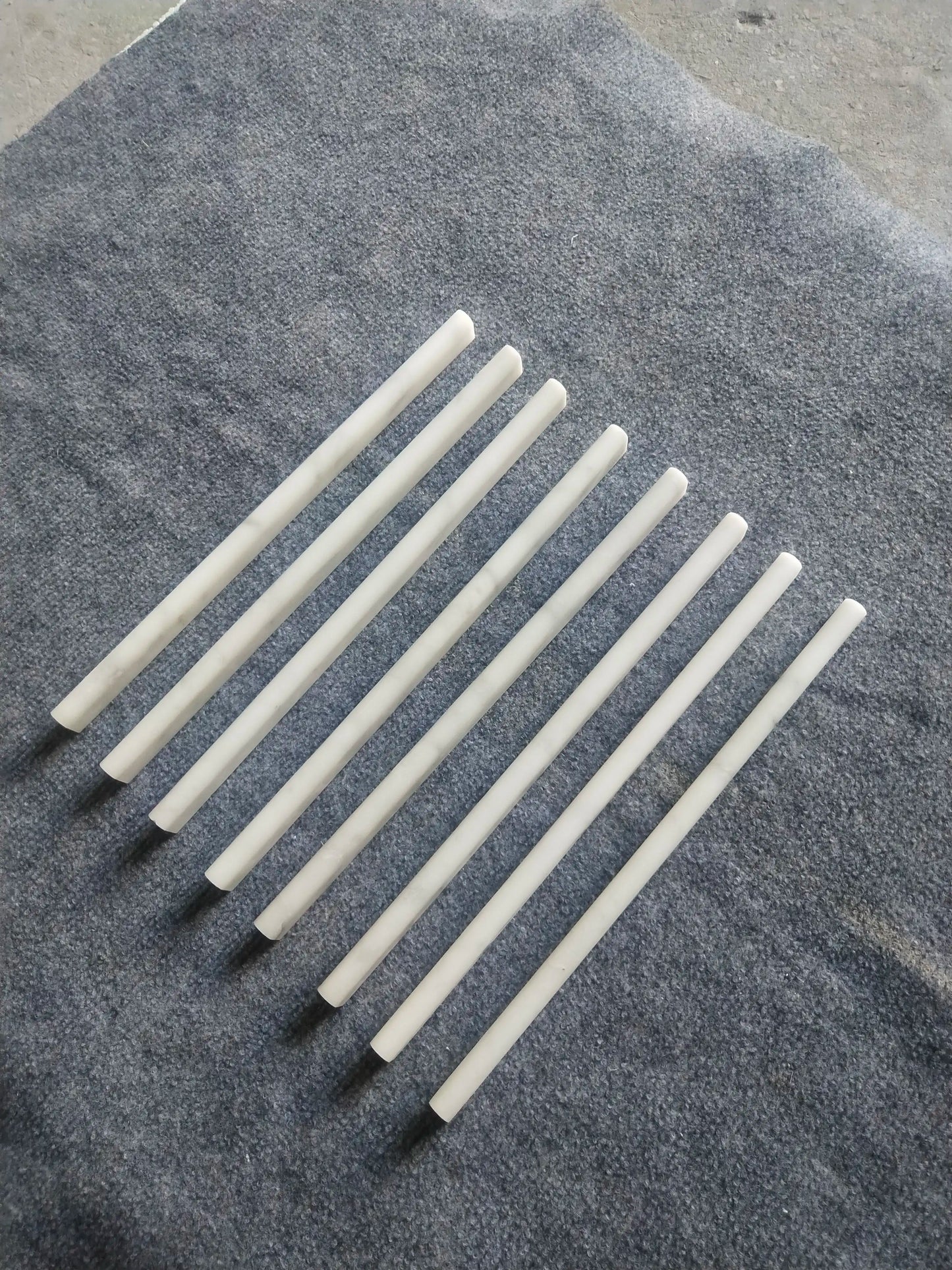 Carrara Italian White Pencil Liner Trim Tile  1/2" x 12"