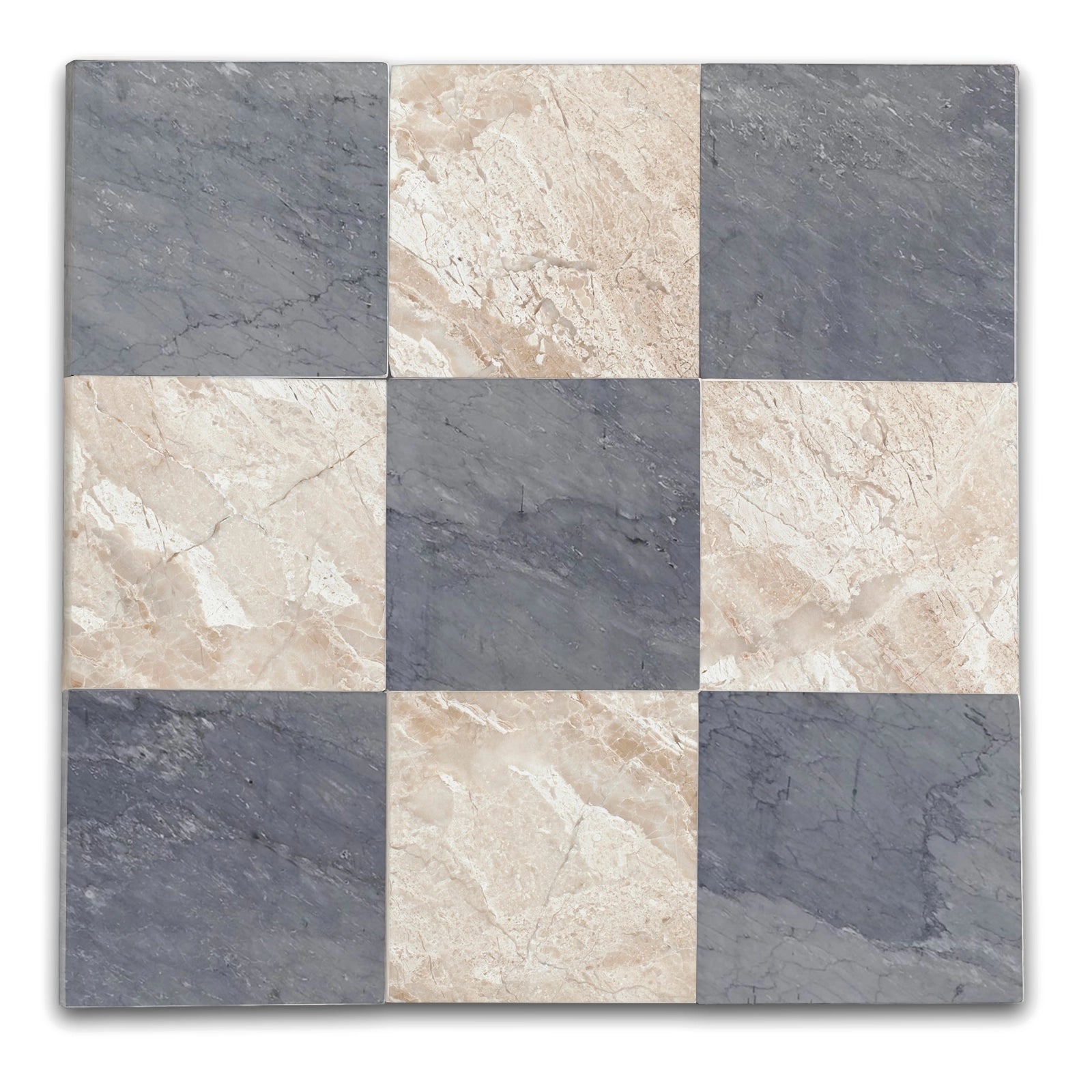 Checkers With Bardiglio - Queen Beige
