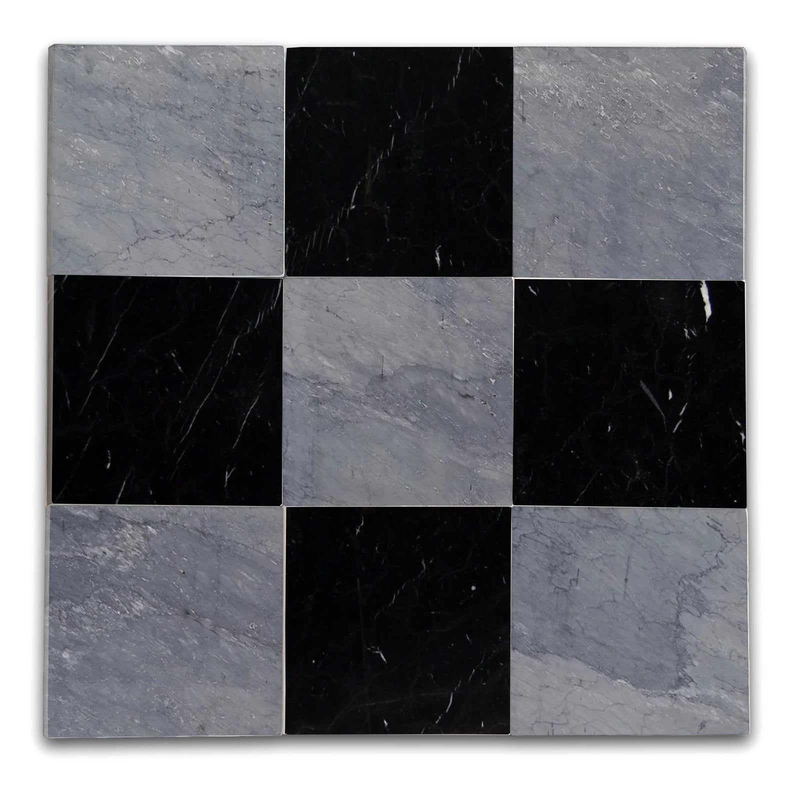 Checkers With Nero Marquina - Bardiglio Imperiale