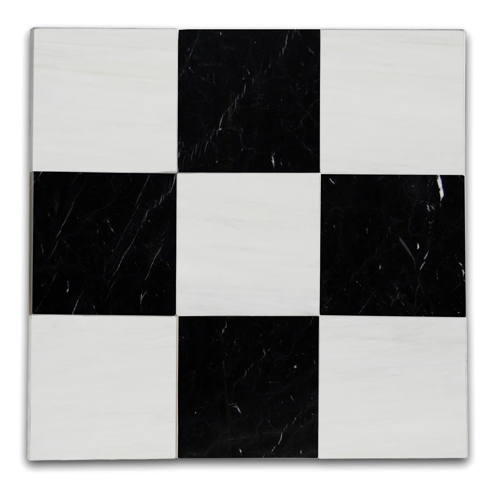 Checkers With Nero Marquina - Bianco Dolomite