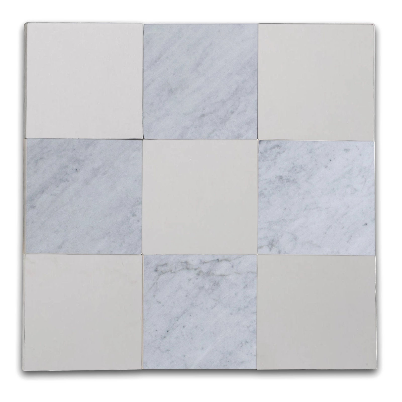 Checkers With Thassos White - Carrara White