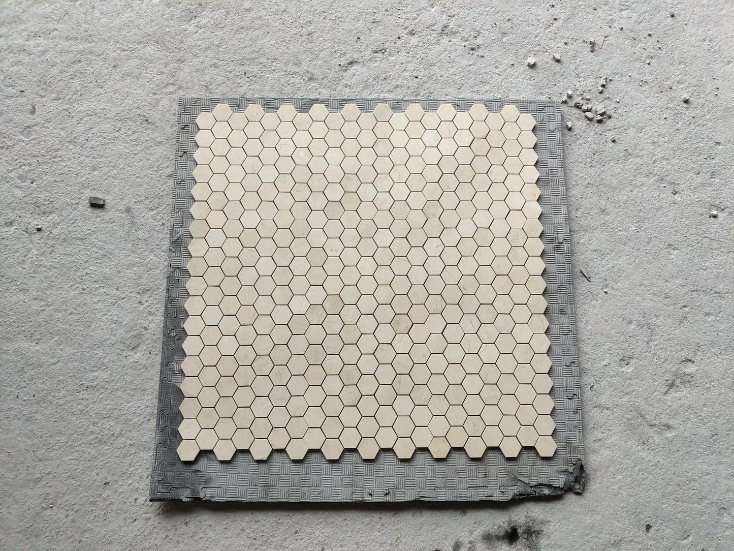 Crema Marfil Hexagon Mosaic Tile 2x2"