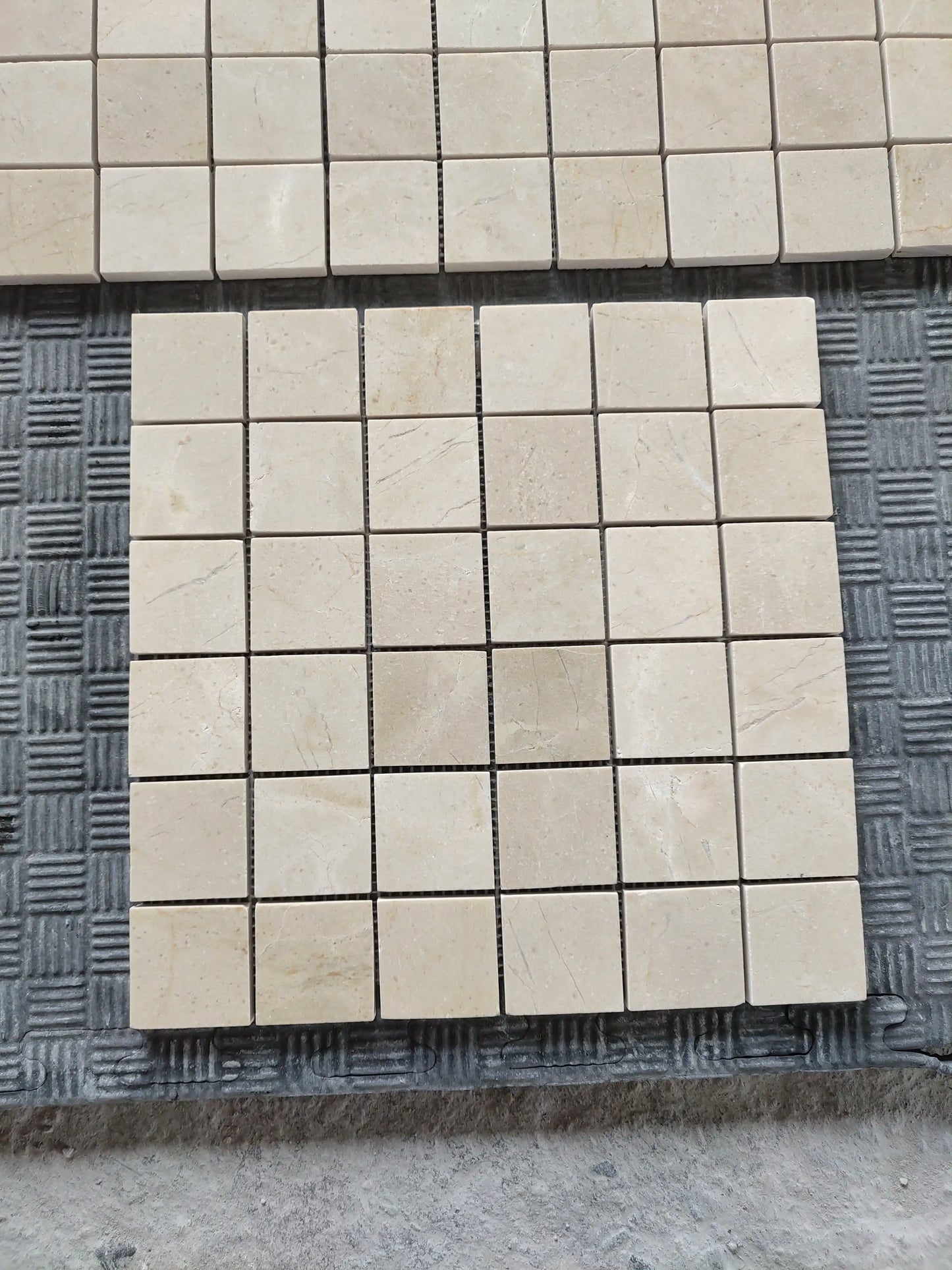 Crema Marble Square Mosaic Tile 2x2"