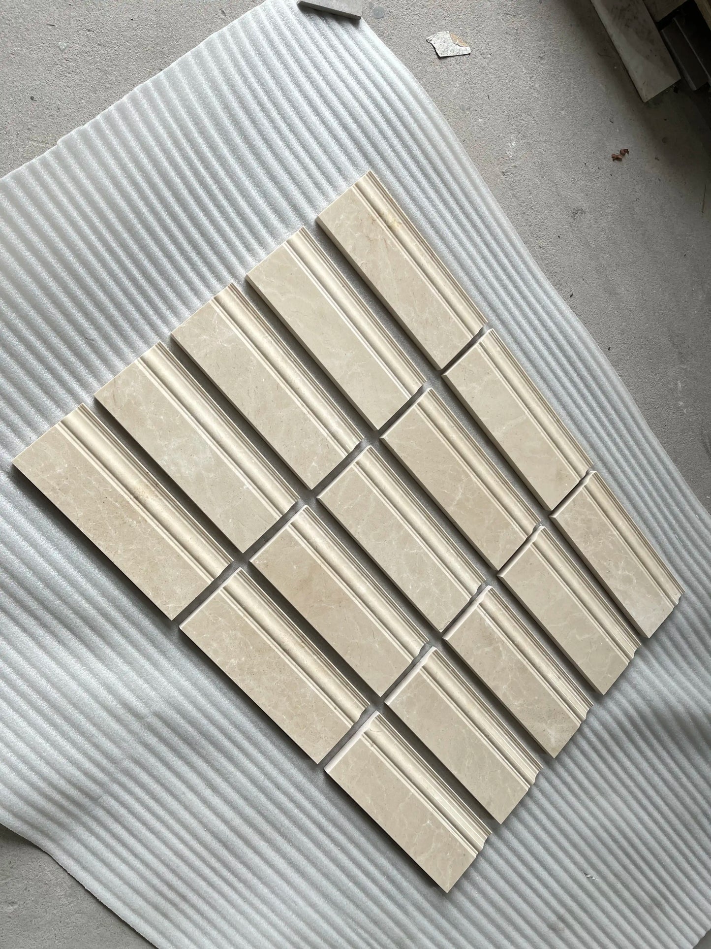 Crema Marfil Polished Baseboard Trim Tile 4 3/4x12"