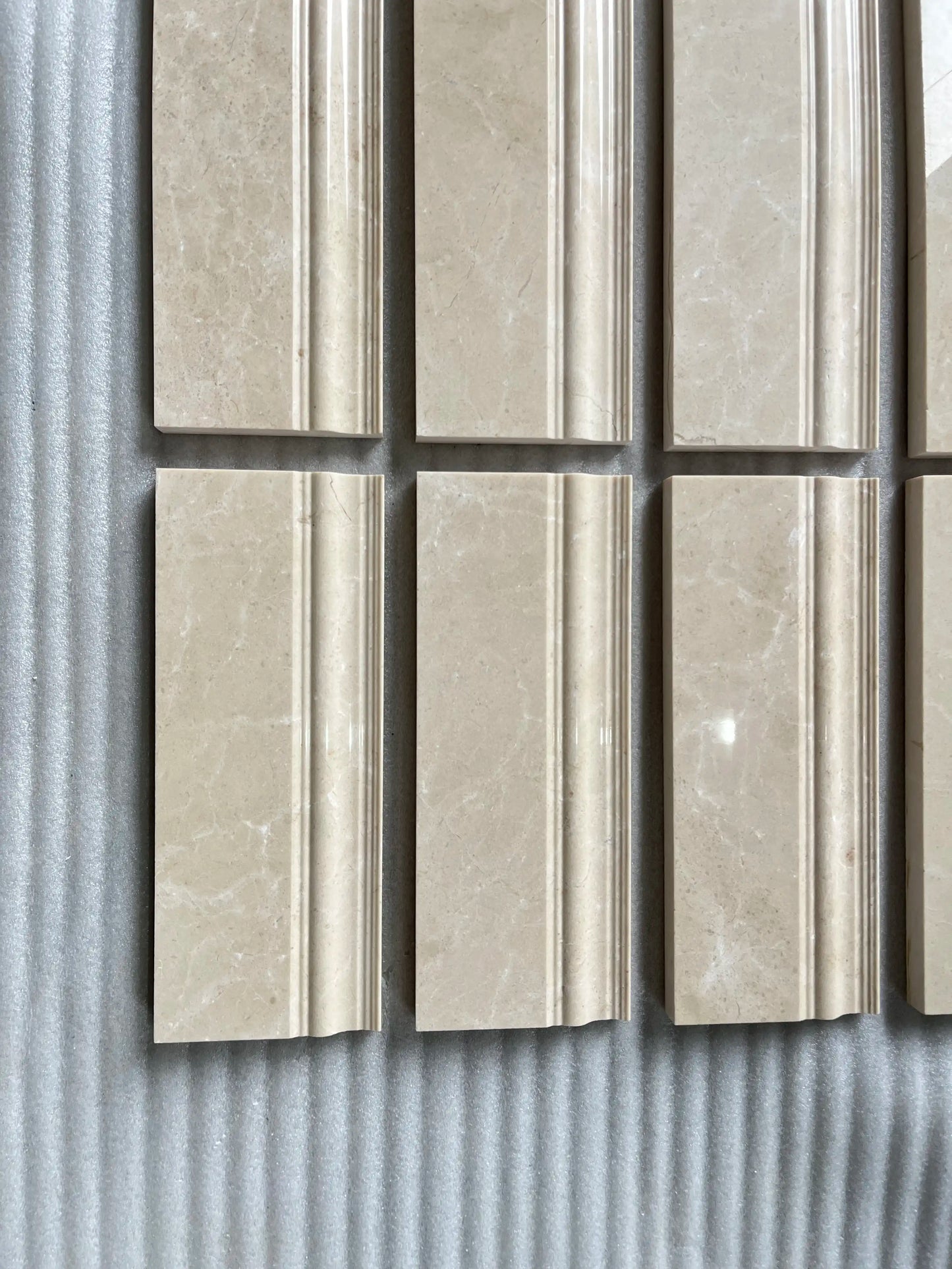 Crema Marfil Polished Baseboard Trim Tile 4 3/4x12"