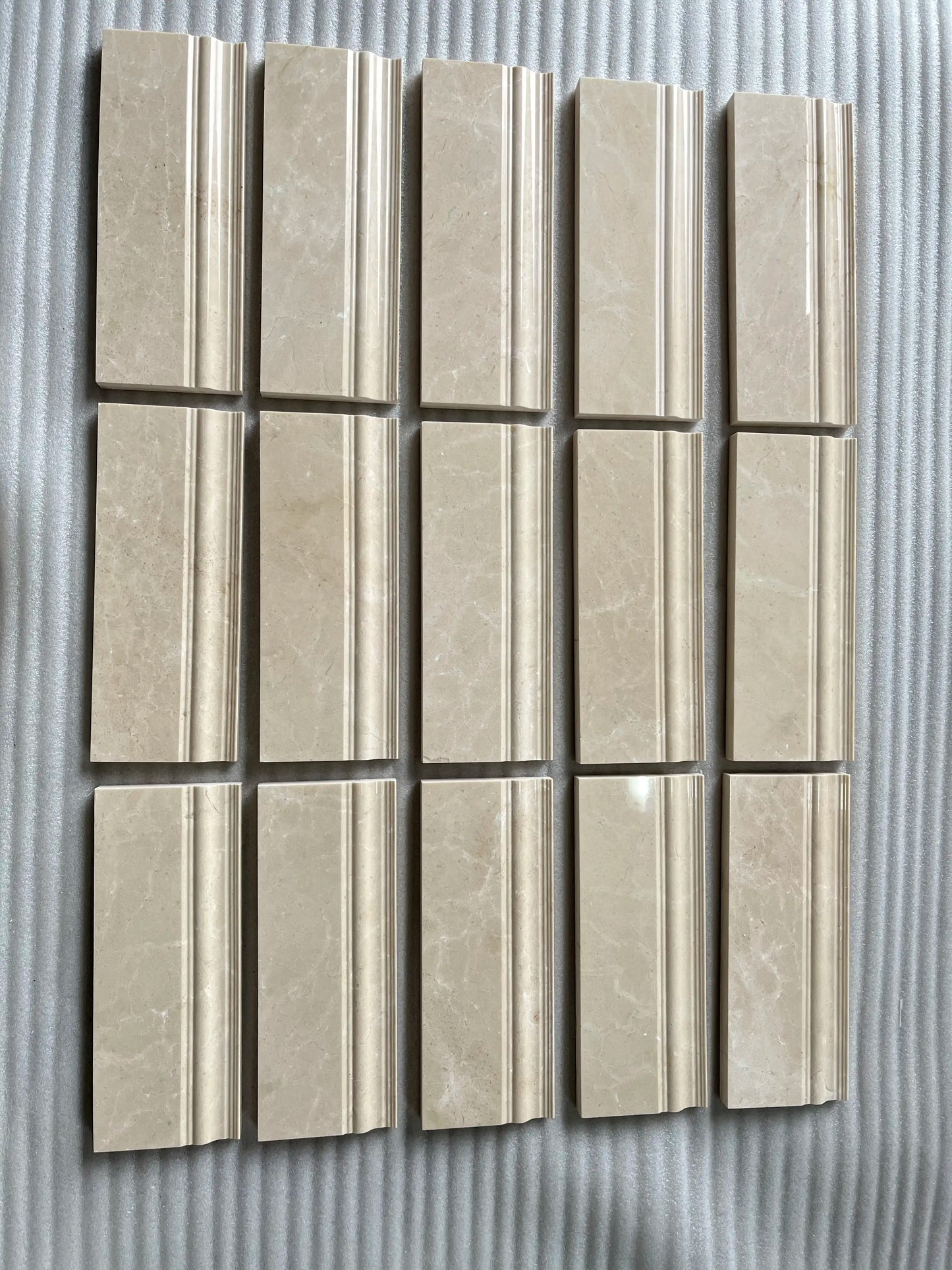 Crema Marfil Polished Baseboard Trim Tile 4 3/4x12"