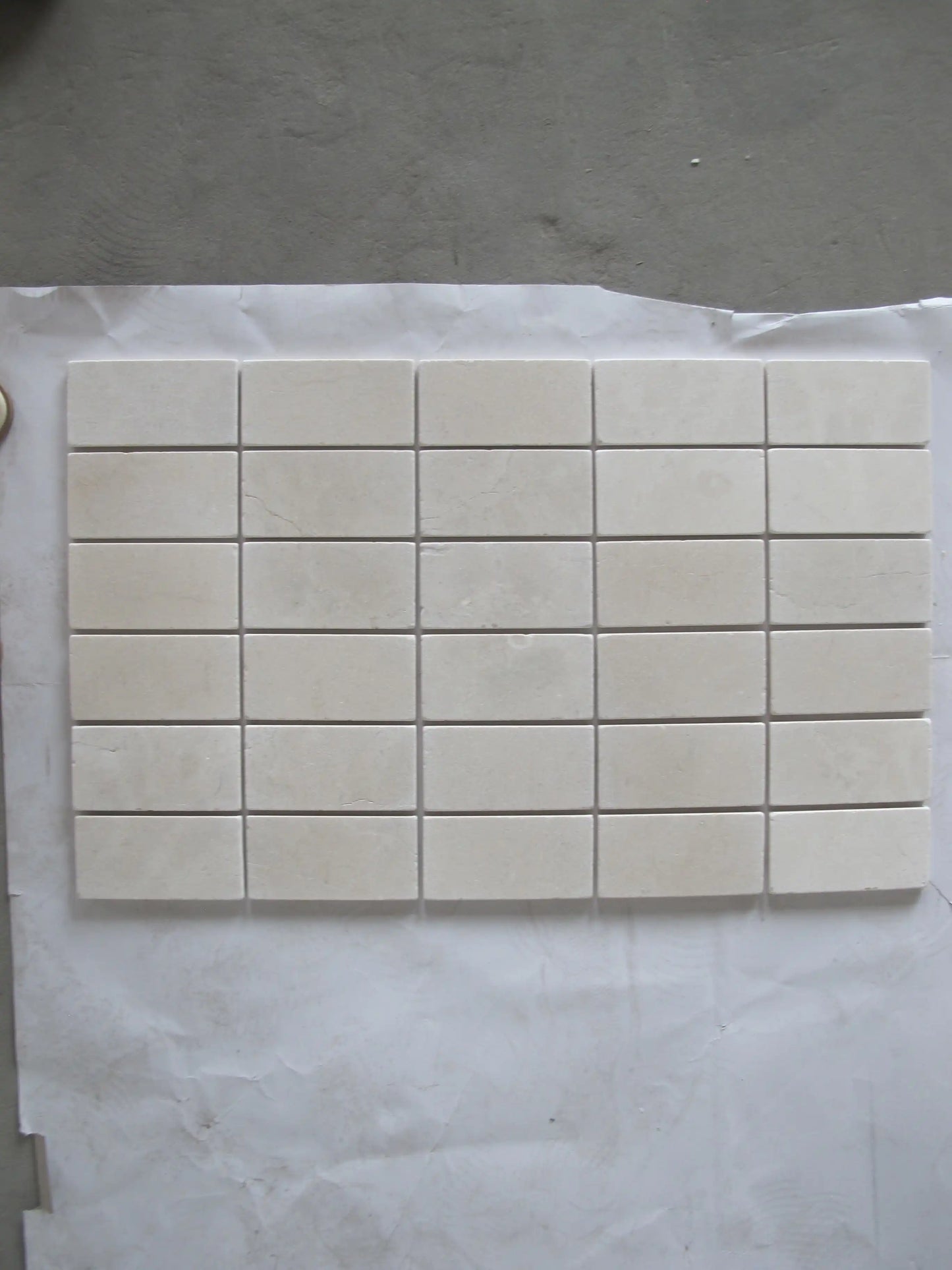 Crema Marfil Beveled Tile Wall and Floor Tile 3x6"