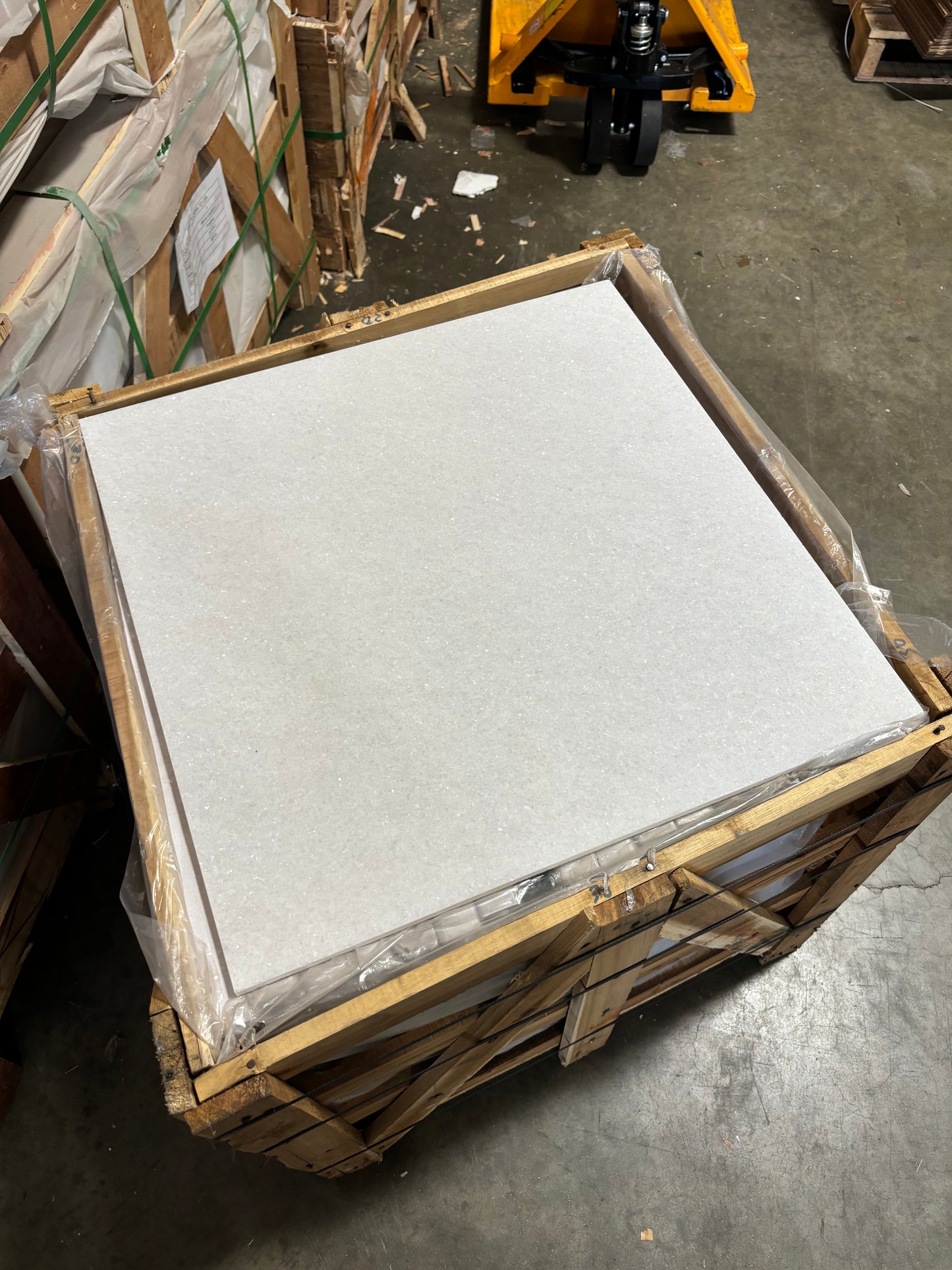 Crystal White Marble Tile Honed 24" x 24" 3/8" Tile