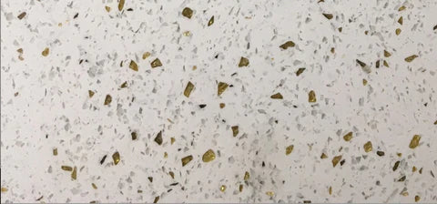 Terrazzo Gold Terrazzo Tile Polished 24" x 24" 3/8" Tile