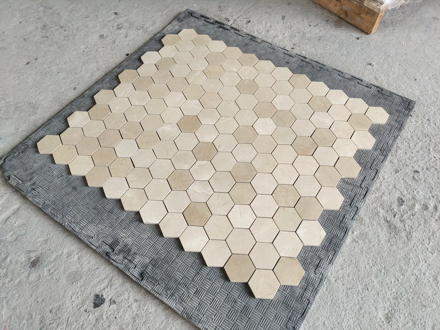 Crema Marfil Hexagon Mosaic Tile 3x3"