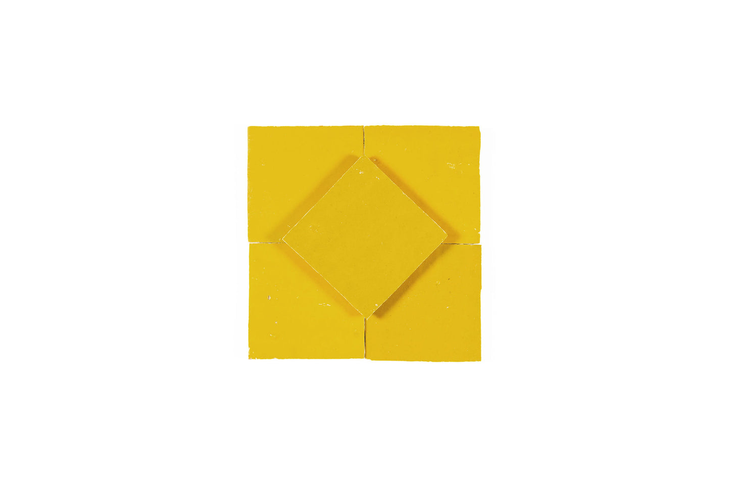 Sunflower Zellige Ceramic 4x4 Square Wall Tile